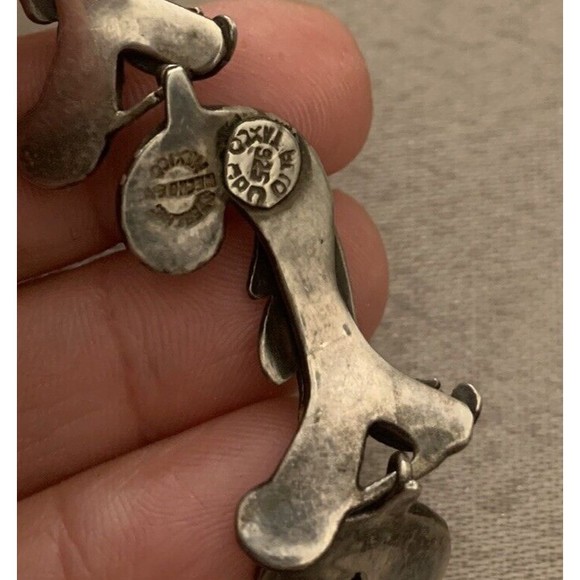 Margot de Taxco Sterling Silver 925 Mexico Necklace and Screw Earring Set 1950's - Picture 14 of 16